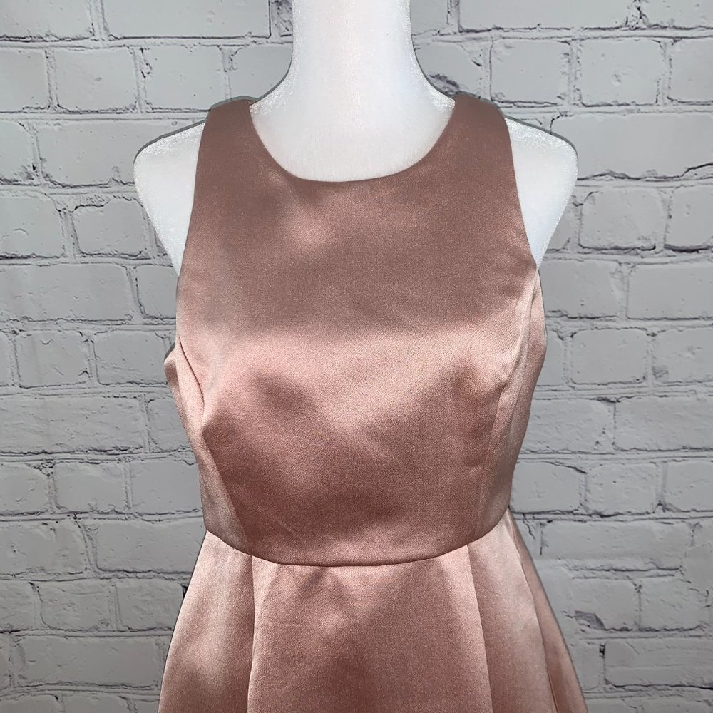 NWT BCBGENERATION Metallic Rose Flare Dress - Picture 2 of 7
